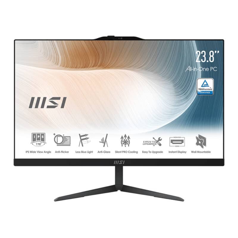 کامپیوتر آل این وان ام اس آی 23.8 اینچی مدل Modern AM242P 12M i5 8GB 512GB SSD Intel Iris Xe