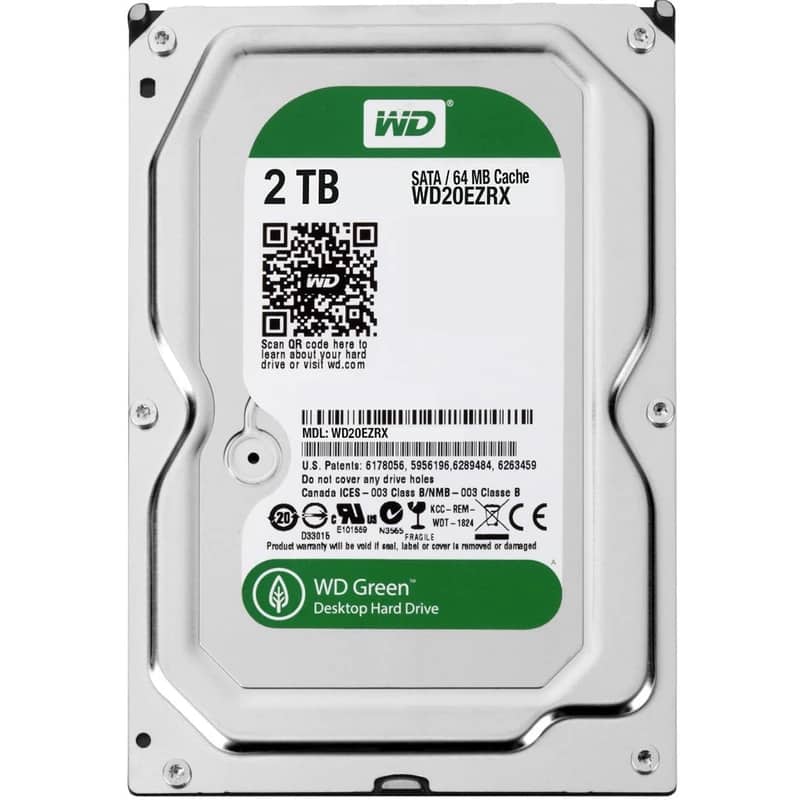 هارد دیسک اینترنال وسترن دیجیتال سری سبز مدل WD20EZRX ظرفیت 2 ترابایت