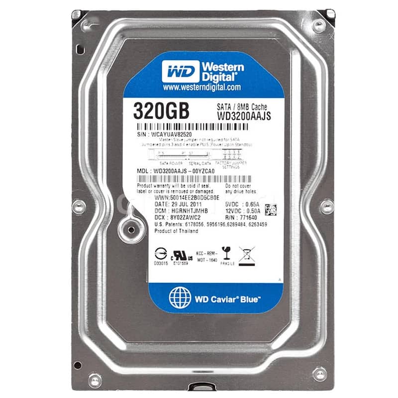 هارد دیسک اینترنال وسترن دیجیتال سری آبی مدل WD3200AAJS ظرفیت 320 گیگابایت