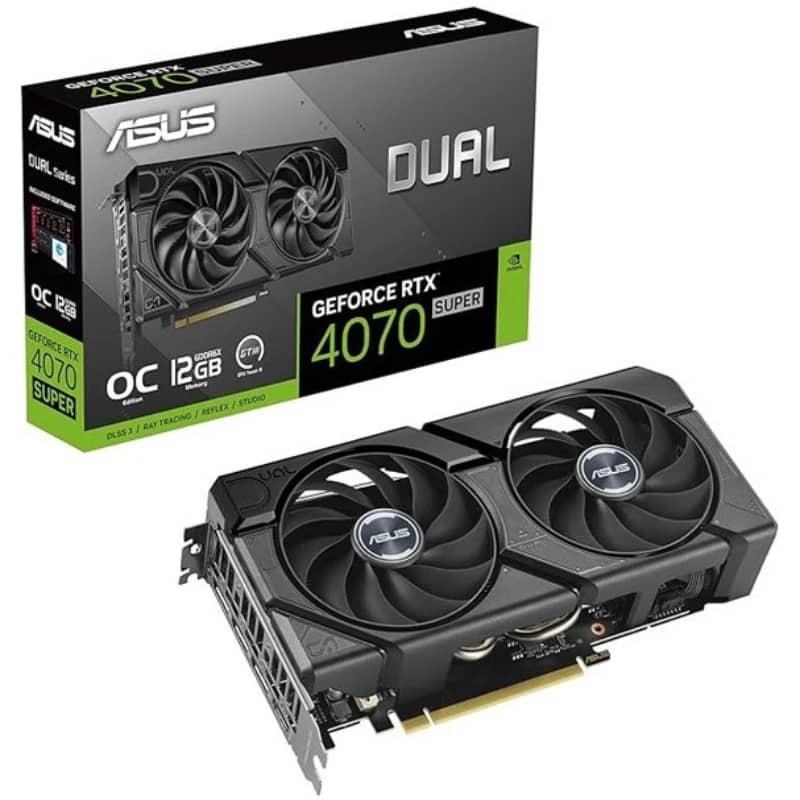 کارت گرافیک ایسوس مدل Dual GeForce RTX 4070 SUPER EVO OC Edition 12GB GDDR6X