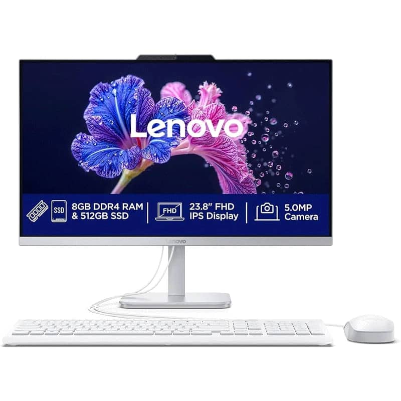 کامپیوتر آل این وان لنوو 23.8 اینچی مدل A100 i3 16GB 1TB SSD Intel UHD
