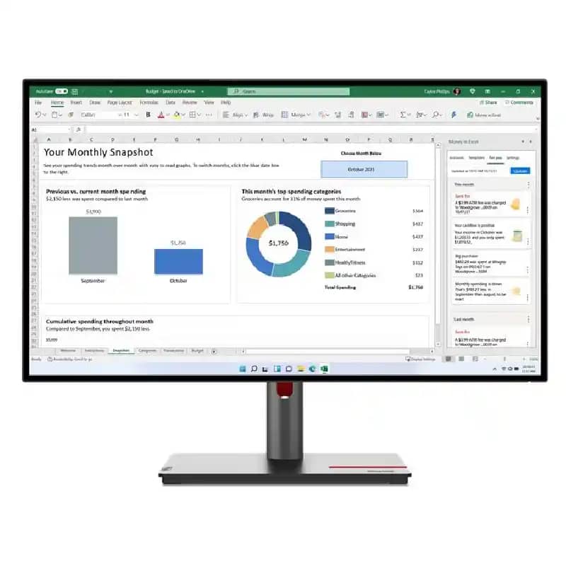 مانیتور 27 اینچی لنوو مدل ThinkVision P27q-30