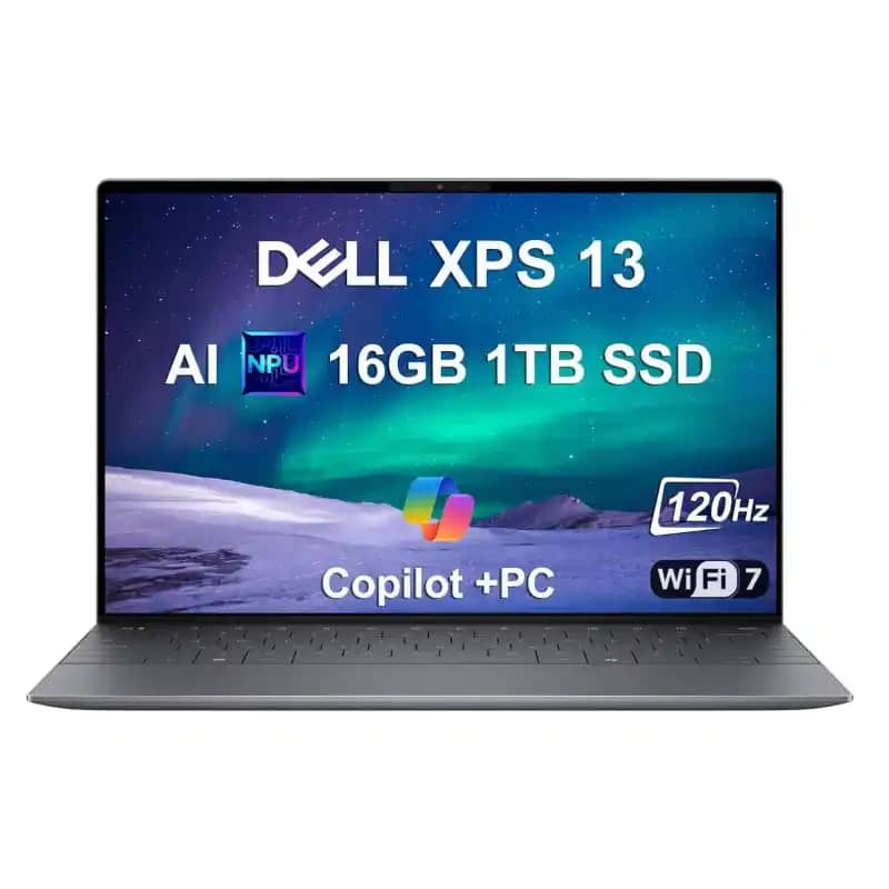 لپ تاپ 13.4 اینچی دل مدل XPS 13 9345 Snapdragon X Elite X1E-80-100 16GB 1TB SSD Qualcomm Adreno