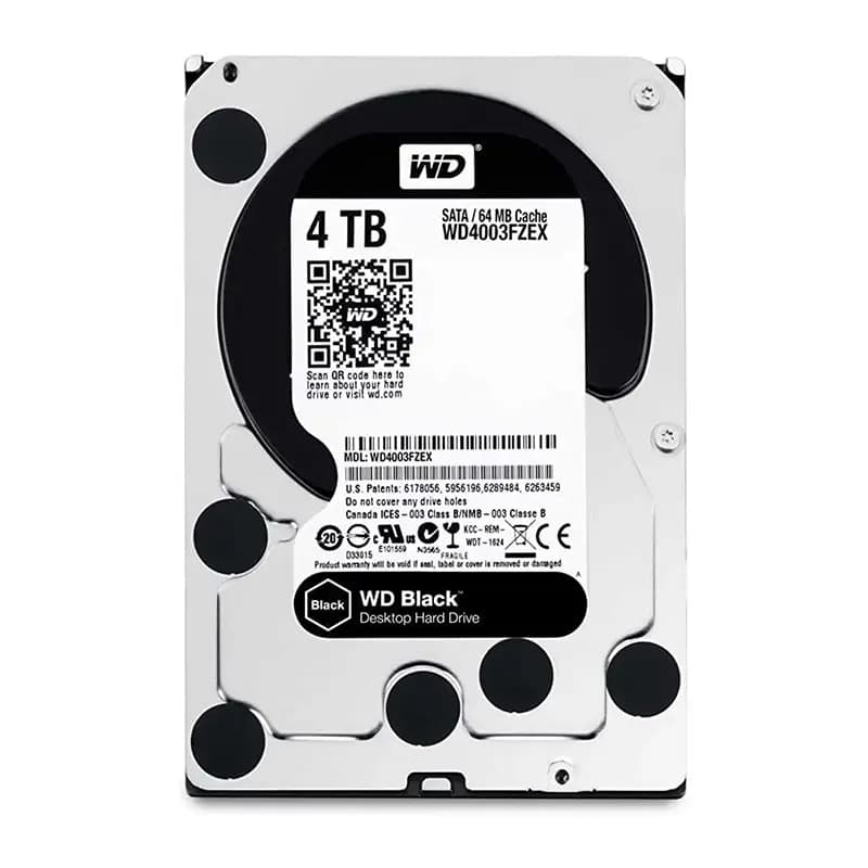 هارد دیسک اینترنال وسترن دیجیتال سری مشکی مدل WD4003FZEX ظرفیت 4 ترابایت