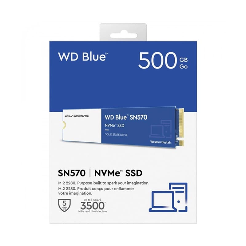 حافظه اس اس دی اینترنال وسترن دیجیتال مدل Blue SN570 ظرفیت 500 گیگابایت