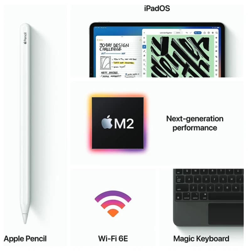 تبلت اپل مدل iPad Pro 12.9 inch 2022 5G ظرفیت 512 گیگابایت رم 8 گیگابایت