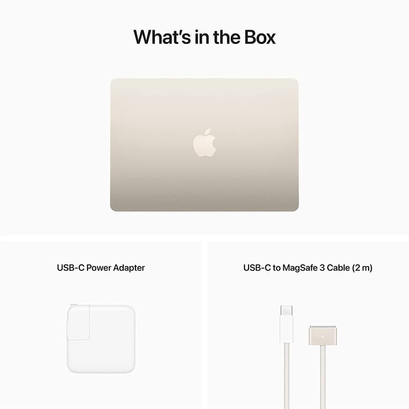لپ تاپ 13.6 اینچی اپل مدل MacBook Air MLY23 M2 8GB 512GB SSD