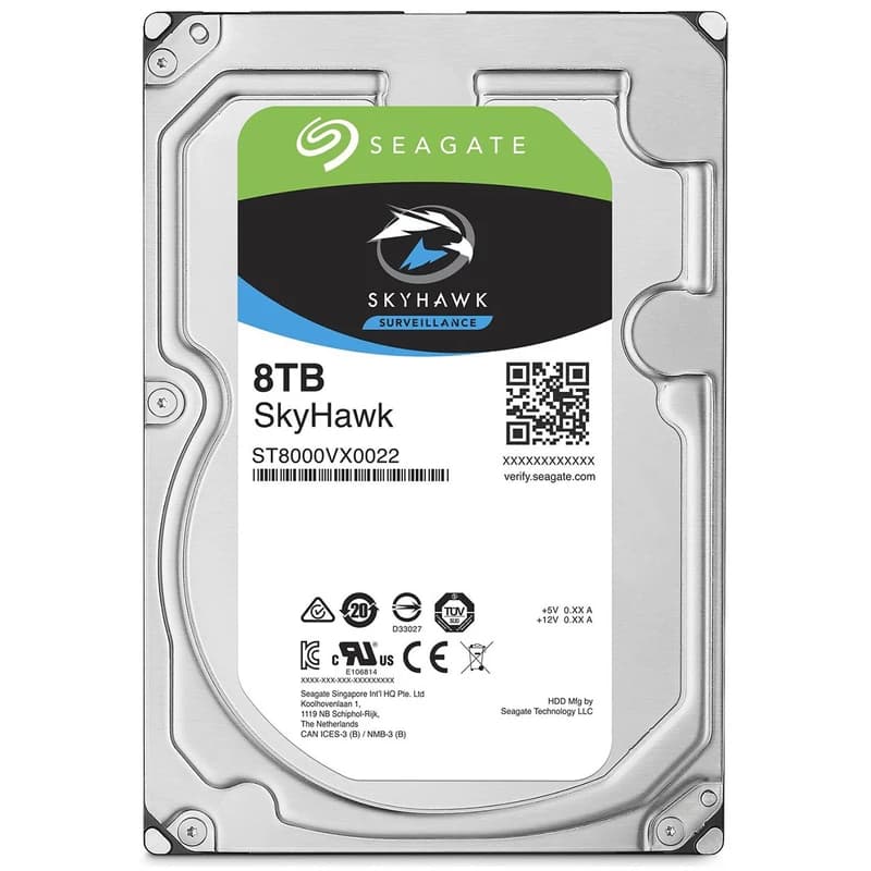 هارد دیسک اینترنال سیگیت مدل SkyHawk ST8000VX0022 ظرفیت 8 ترابایت