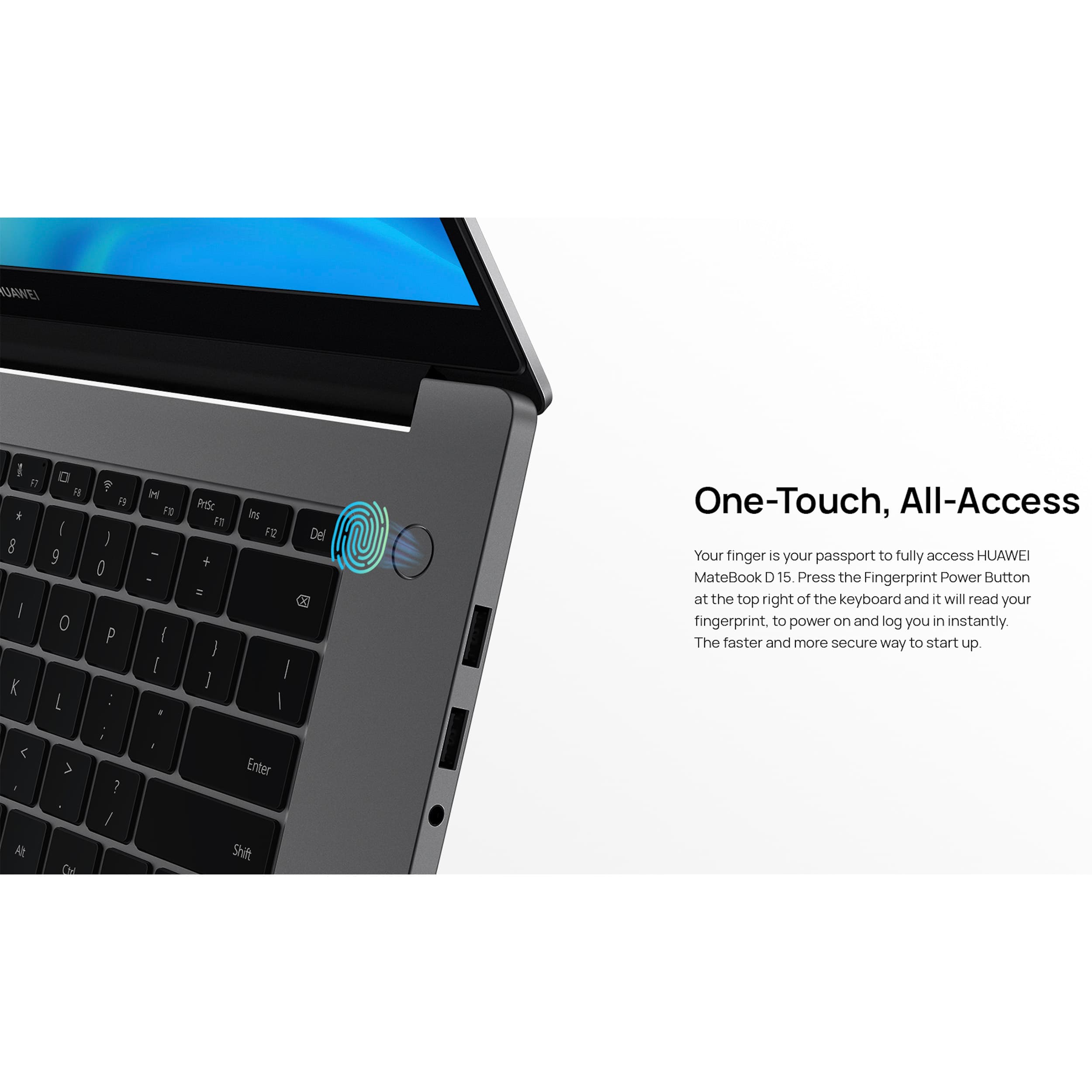 لپ تاپ 15.6 اینچی هوآوی مدل HUAWEI MateBook D15 i5 8GB 512GB SSD Intel UHD Graphics
