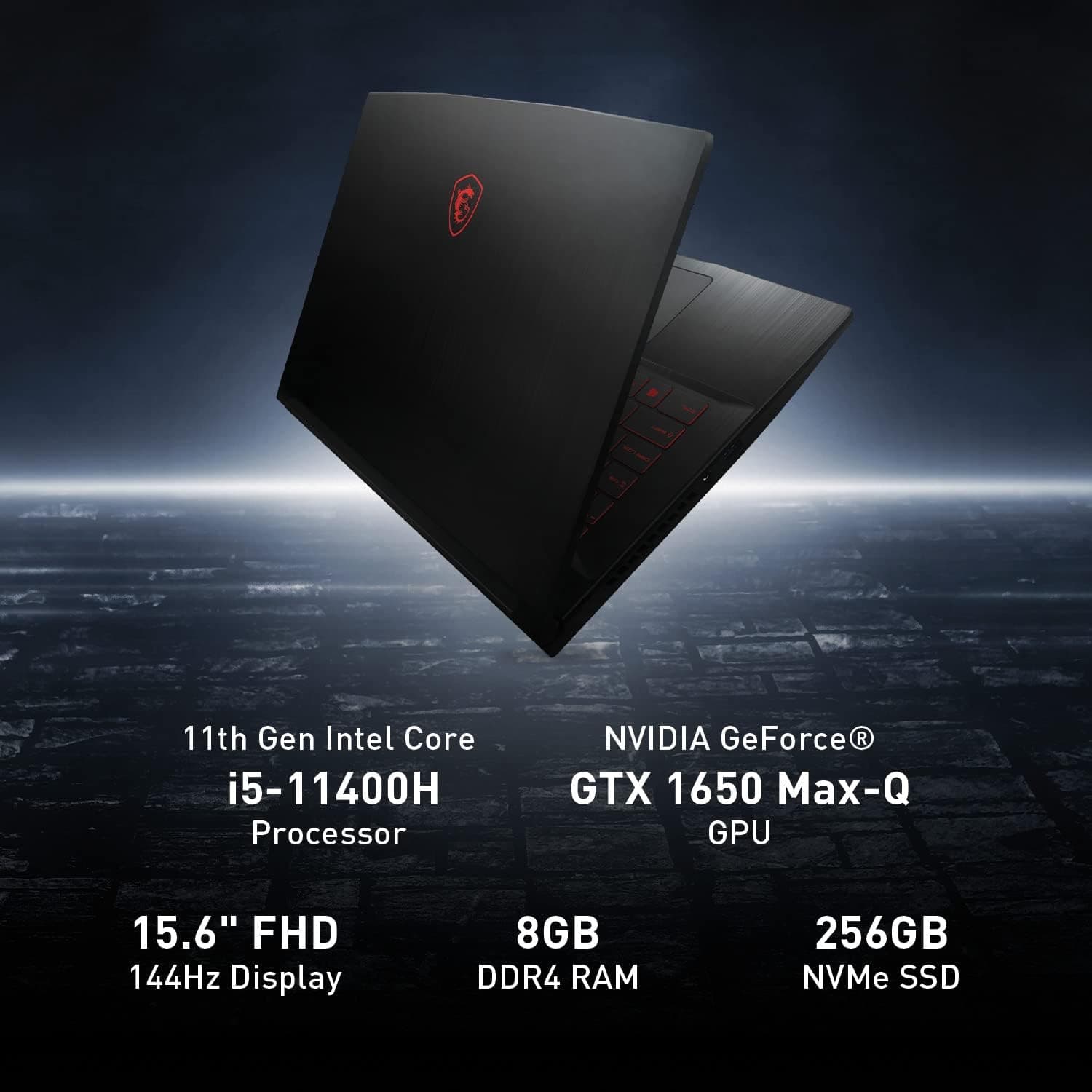 لپ تاپ 15.6 اینچی ام اس آی مدل GV15 i5 8GB 256GB SSD 4GB GTX1650