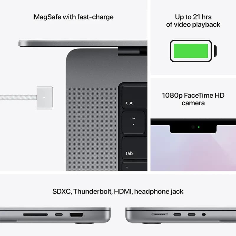 لپ تاپ 16 اینچی اپل مدل MacBook Pro M2 Max Chip 2023 32GB 1TB SSD