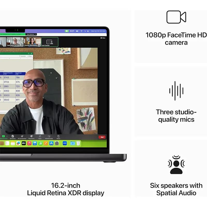 لپ تاپ 16 اینچی اپل مدل MacBook Pro M3 Max Chip 2023 64GB 2TB SSD