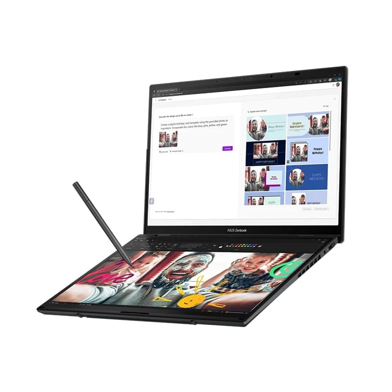 لپ تاپ 14 اینچی ایسوس مدل Zenbook Duo Dual UX8406M Ultra 9 32GB 1TB SSD Intel Arc