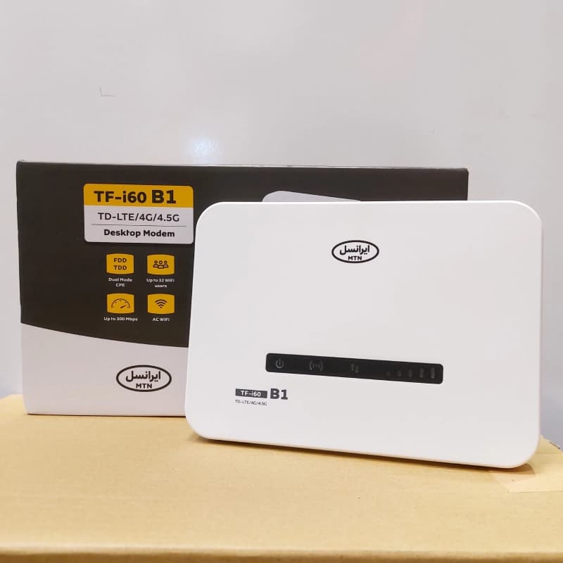 مودم روتر سیمکارتی 4G/TD-LTE ایرانسل مدل TF i60 E1 آنلاک
