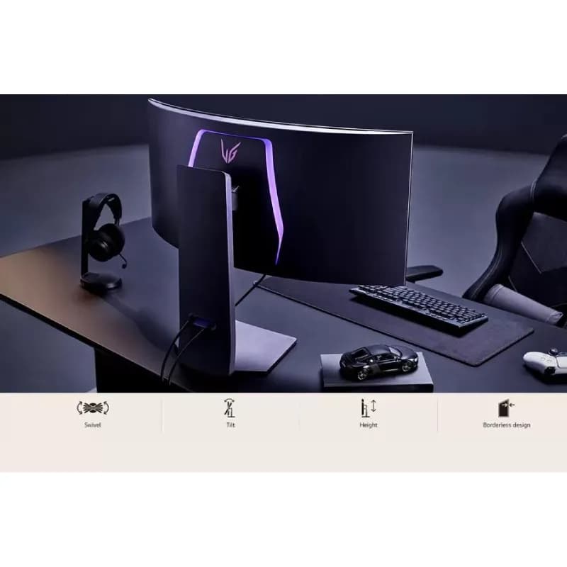 مانیتور مخصوص بازی ال جی مدل LG 34GS95QE-B سایز 34 اینچ منحنی