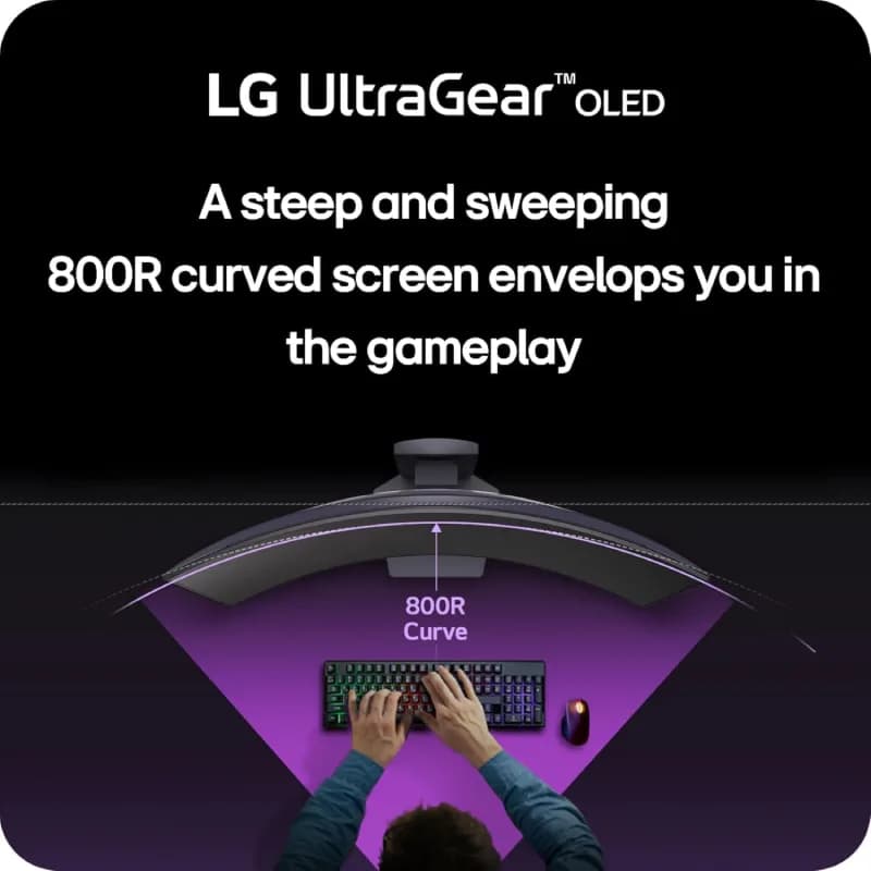 مانیتور مخصوص بازی ال جی مدل LG 34GS95QE-B سایز 34 اینچ منحنی