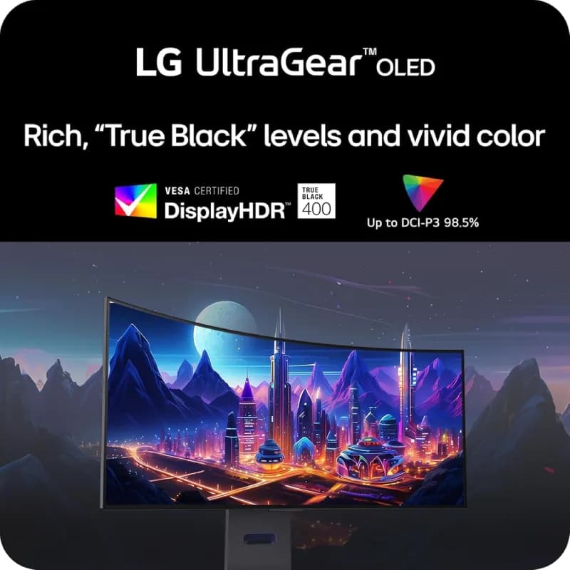 مانیتور مخصوص بازی ال جی مدل LG 34GS95QE-B سایز 34 اینچ منحنی