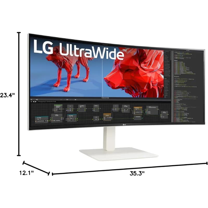 مانیتور منحنی ال جی مدل LG 38WR85QC-W سایز 38 اینچ