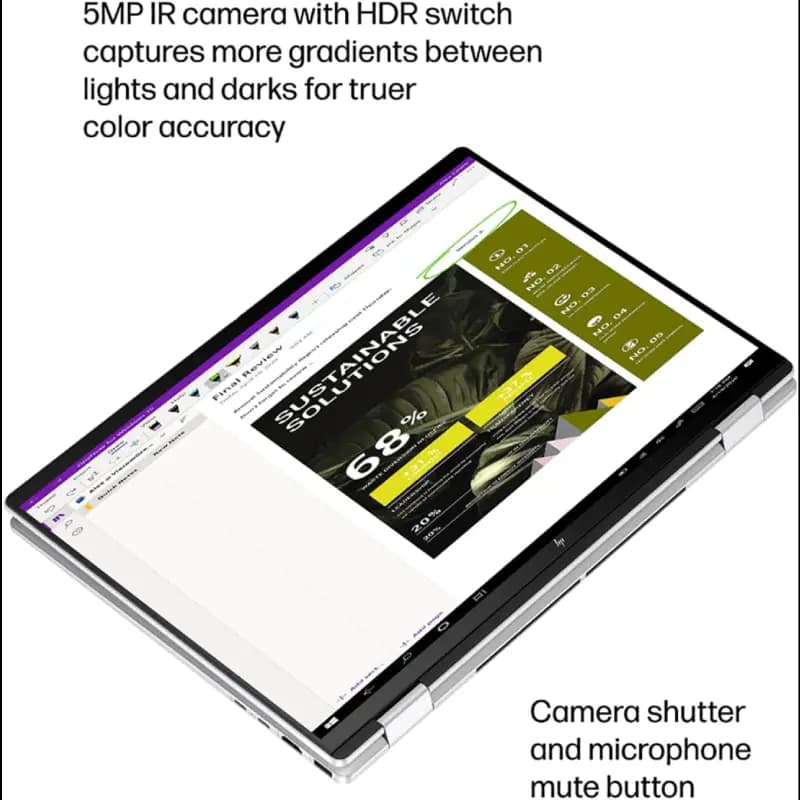 لپ تاپ 16 اینچی اچ پی مدل ENVY X360 16-AC0013DX Core Ultra 5 16GB 512GB SSD Intel