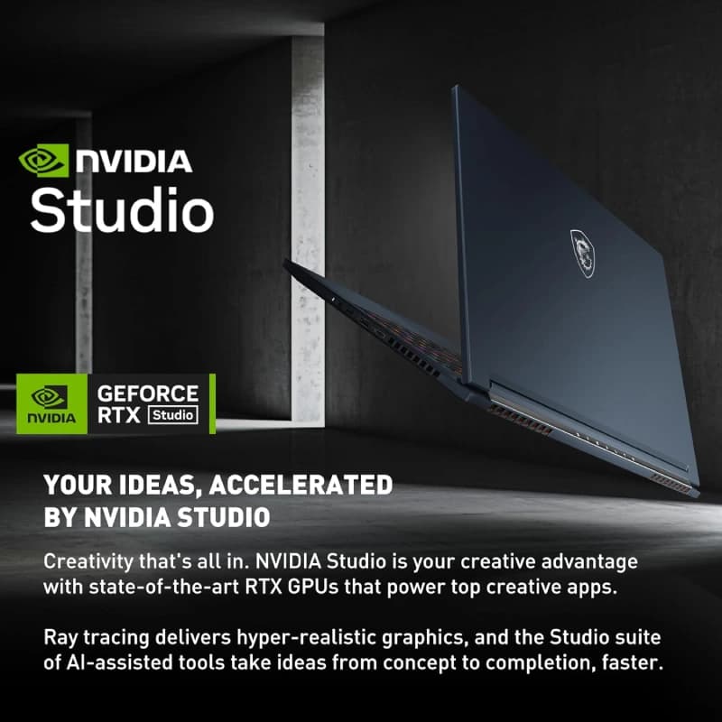 لپ تاپ 16 اینچی ام اس آی مدل MSI Stealth 16 Studio A1VGG Core Ultra 9 64GB 1TB SSD 8GB RTX4070
