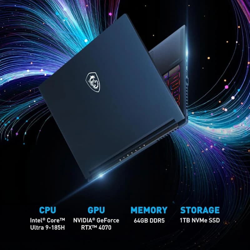 لپ تاپ 16 اینچی ام اس آی مدل MSI Stealth 16 Studio A1VGG Core Ultra 9 64GB 1TB SSD 8GB RTX4070