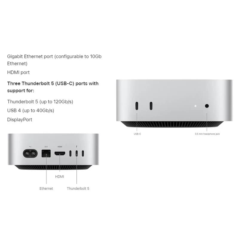 اپل مک مینی مدل Mac Mini M4 Pro 2024 MCX44 24GB 512GB SSD