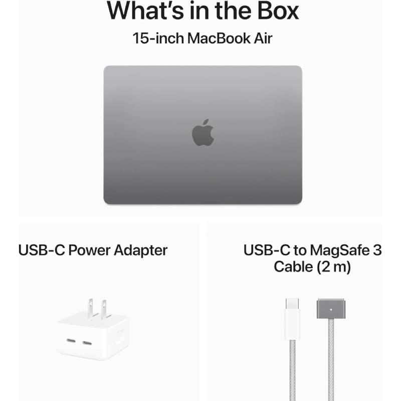 لپ تاپ 15 اینچی اپل مدل MacBook Air MRYN3 M3 8GB 512GB SSD
