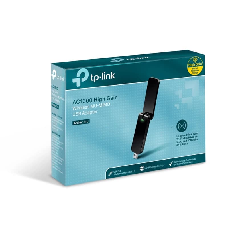 کارت شبکه USB بی‌‌سیم و دوباند AC1300 تی پی لینک مدل Archer T4U