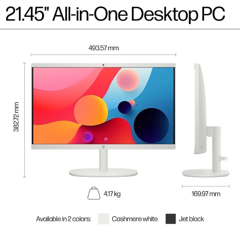 کامپیوتر آل این وان اچ پی 21.5 اینچی مدل HP AIO 22-Dg0000 i3-N300 8GB RAM 512GB SSD Intel UHD Graphic
