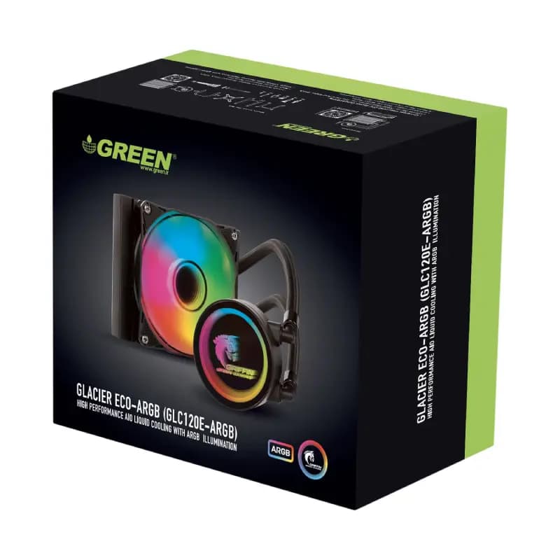 خنک کننده مایع پردازنده گرین مدل GLACIER 120 ECO-ARGB