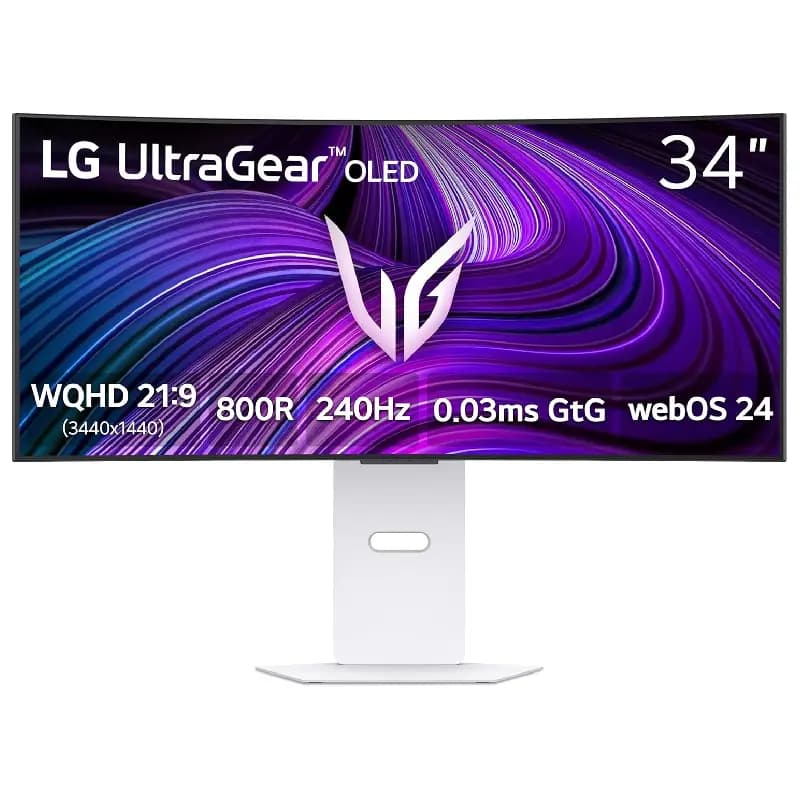 مانیتور مخصوص بازی ال جی مدل LG 34GX90SA-W سایز 34 اینچ منحنی