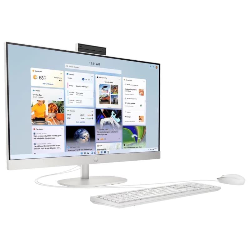 کامپیوتر آل‌ این‌ وان 27 اینچی اچ‌ پی مدل AIO 27-CR0004L i7 16GB 512GB SSD Intel Iris Xe Graphics