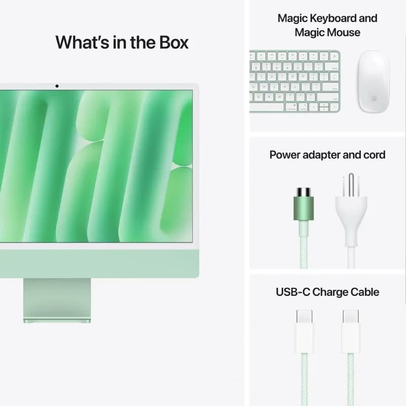کامپیوتر آل این وان اپل ۲۴ اینچی مدل iMac MWUE3 M4 16GB 256GB SSD