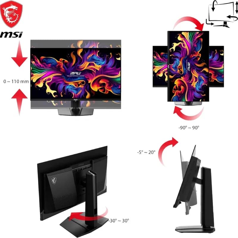 مانیتور 27 اینچی منحنی ام‌ اس‌ آی مدل MSI MAG 271QPX