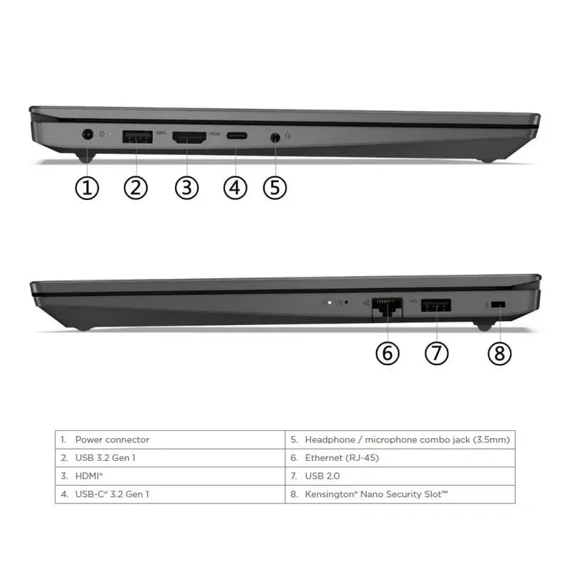 لپ تاپ 15.6 اینچی لنوو مدل IdeaPad V15 Core i3 8GB 256GB Intel UHD
