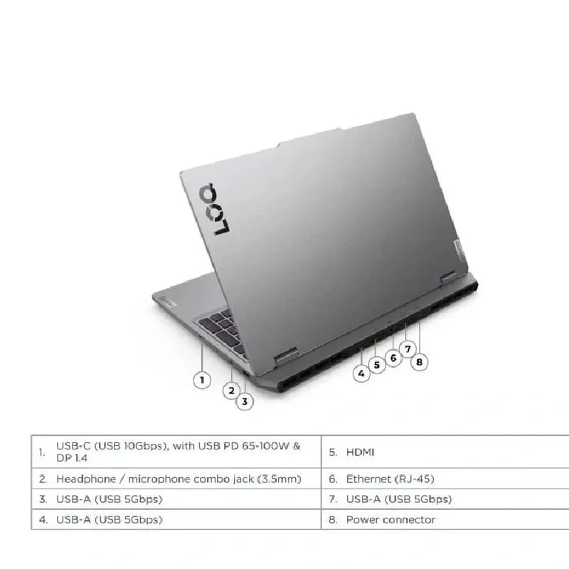 لپ تاپ 15.6 اینچی لنوو مدل LOQ 15IRX10 i7 24GB 1TB SSD 8GB RTX 5050