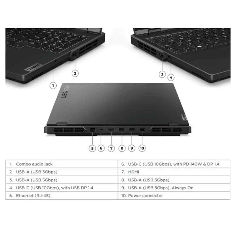 لپ تاپ 16 اینچی لنوو مدل Legion Pro 5i Core Ultra 9 32GB 2TB SSD 12GB RTX 5070 Ti