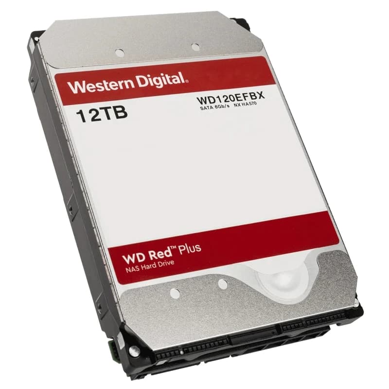 هارد دیسک اینترنال وسترن دیجیتال سری قرمز پلاس مدل WD120EFBX ظرفیت 12 ترابایت