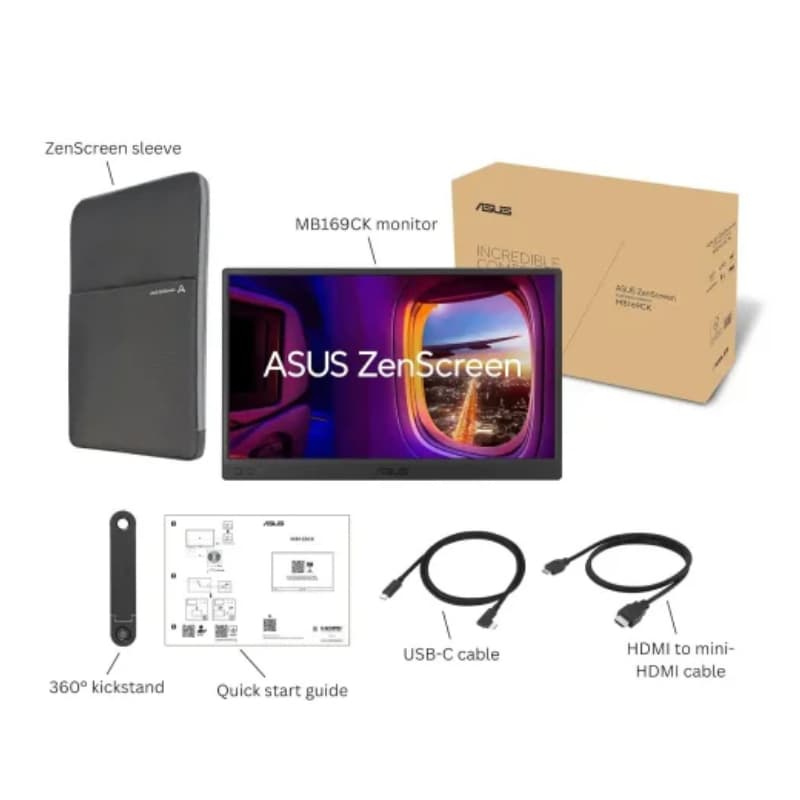 مانیتور 16 اینچی ایسوس مدل ZenScreen MB169CK