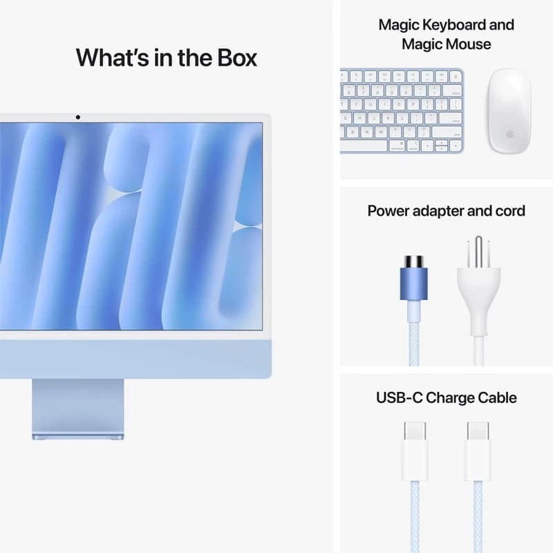 کامپیوتر آل این وان اپل 24 اینچی مدل iMac MWV33 M4 16GB RAM 512GB SSD