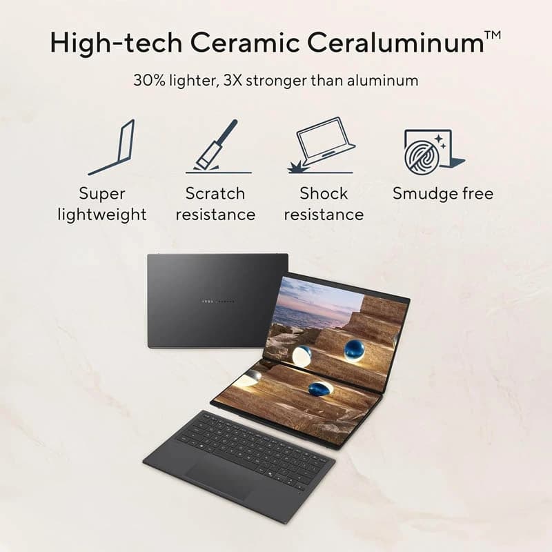 خرید و قیمت لپ تاپ ASUS Zenbook DUO UX8407AA-SN066W