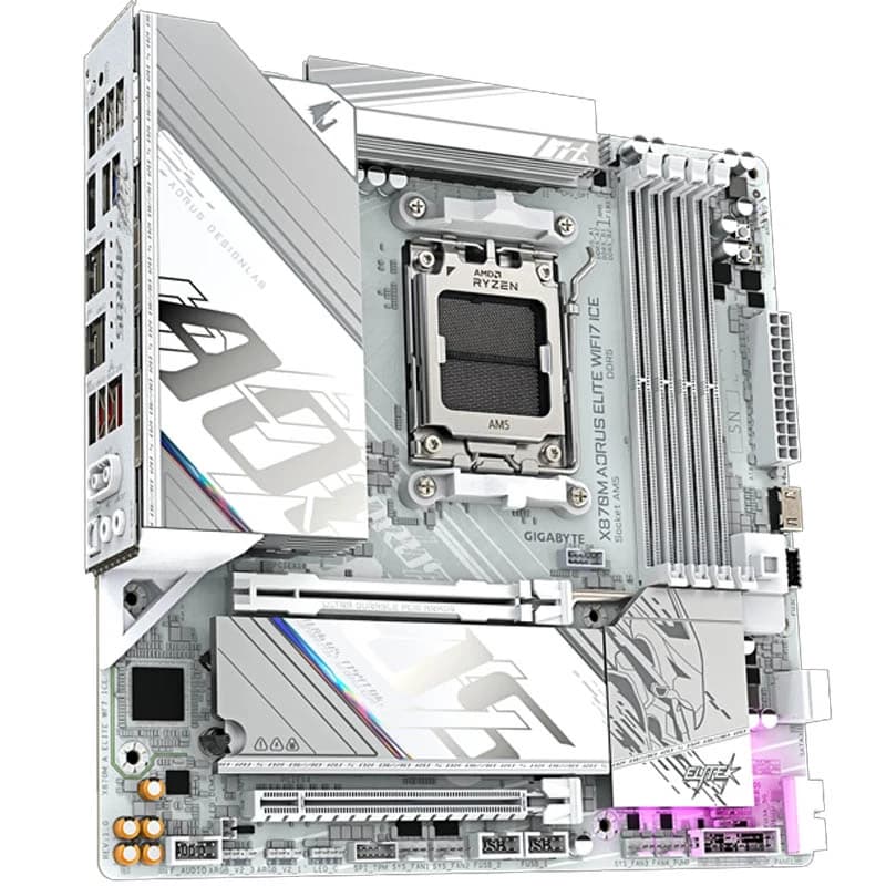 GIGABYTE X870M AORUS ELITE WIFI7 ICE DDR5 Motherboard
