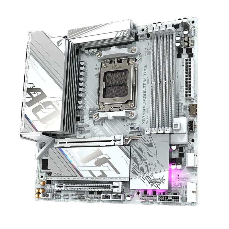 GIGABYTE X870M AORUS ELITE WIFI7 ICE DDR5 Motherboard