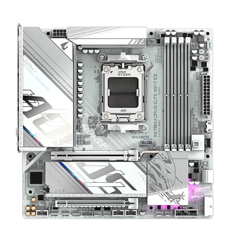 GIGABYTE X870M AORUS ELITE WIFI7 ICE DDR5 Motherboard