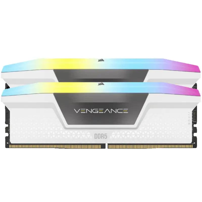 رم کامپیوتر کورسیر مدل VENGEANCE RGB DDR5 ظرفیت 32 گیگابایت (2×16GB) فرکانس 6400MHz تایمینگ CL36