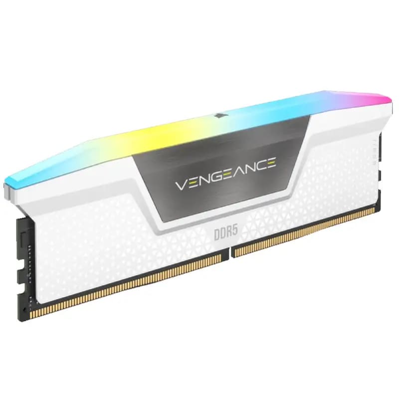 رم کامپیوتر کورسیر مدل VENGEANCE RGB DDR5 ظرفیت 32 گیگابایت (2×16GB) فرکانس 6400MHz تایمینگ CL36