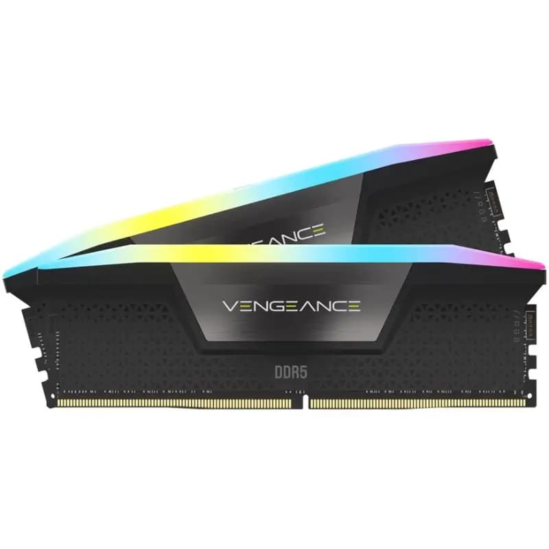 رم کامپیوتر کورسیر مدل Vengeance RGB DDR5 ظرفیت 32 گیگابایت (2×16GB) فرکانس 7200MHz تایمینگ CL34