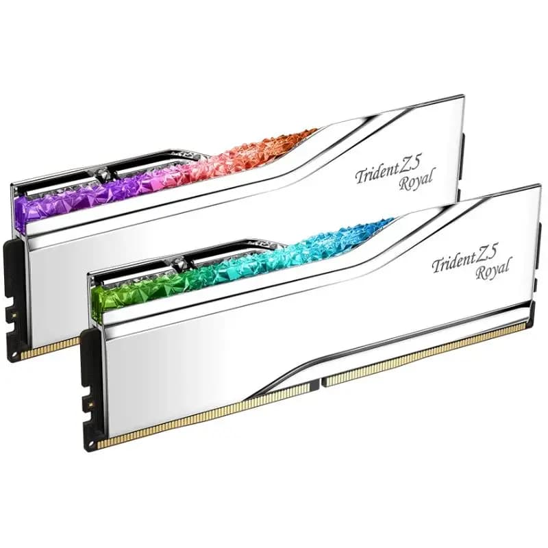 رم کامپیوتر جی اسکیل مدل Trident Z5 Royal RGB DDR5 ظرفیت 32 گیگابایت (2×16GB) فرکانس 6400MHz تایمینگ CL32