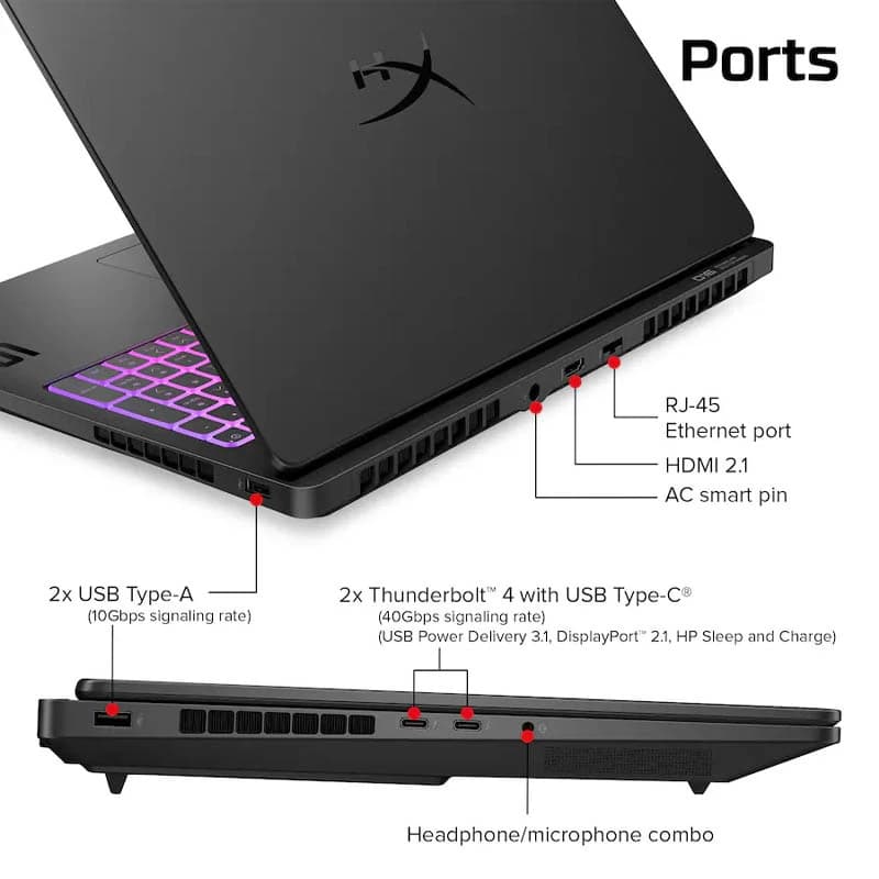 لپ تاپ 16 اینچی اچ پی مدل HyperX OMEN MAX 16 16-ah1023dx Core Ultra 9 290HX Plus 32GB 1TB SSD 12GB RTX 5070 Ti