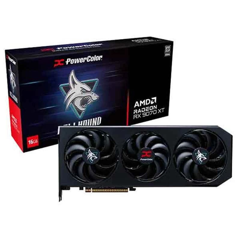 کارت گرافیک پاور کالر مدل Hellhound Radeon RX 9070 XT 16GB